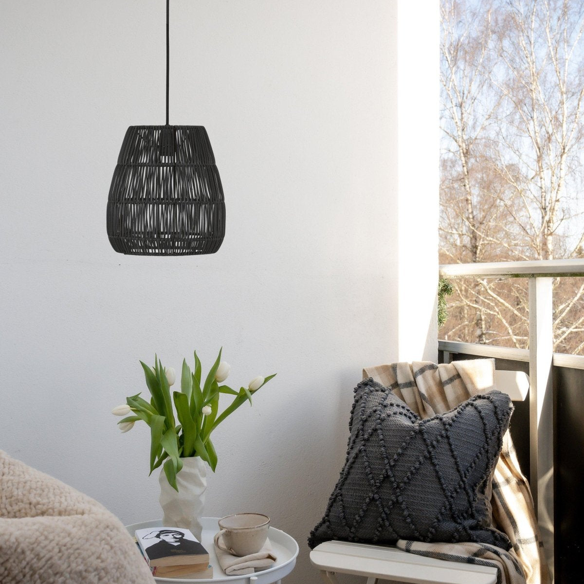 PR Home Saigon Taklampa Svart 28cm - Azalea Home