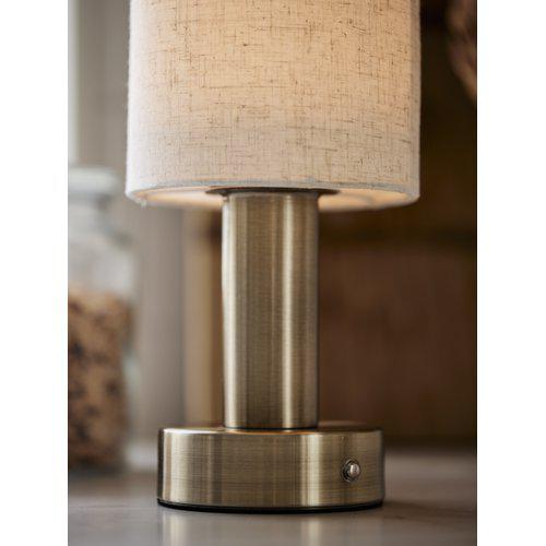 PR Home Tiara bordslampa Laddbar antikmässing - Azalea Home