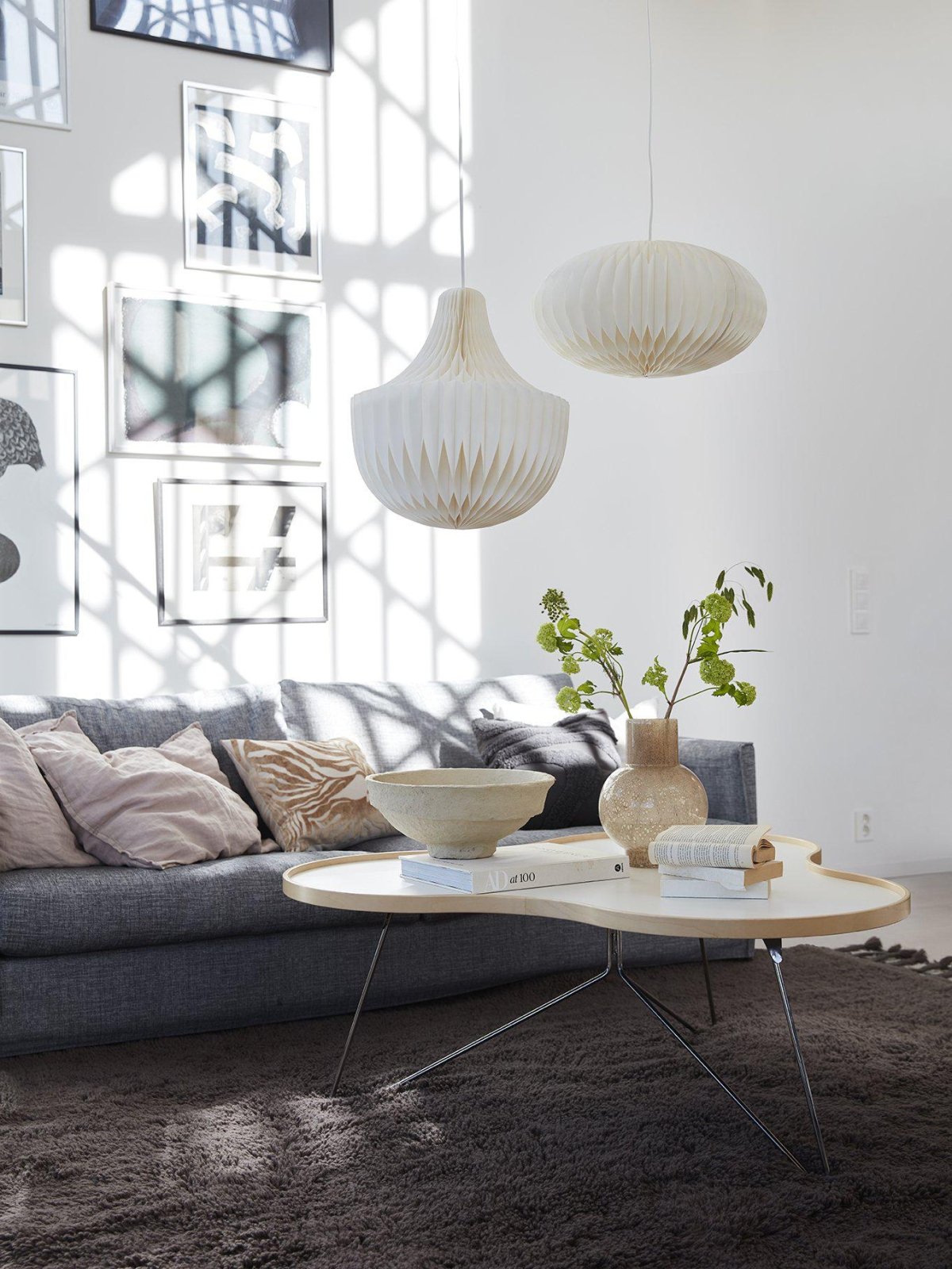 PR Home Vicky takskärm Vit papper 40cm - Azalea Home