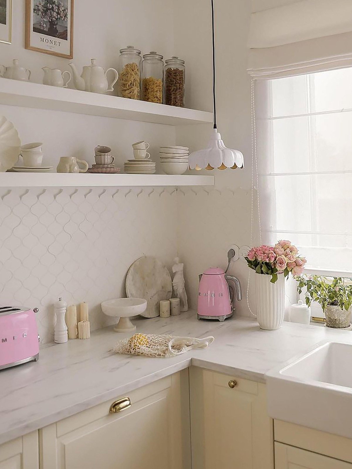 PR Home Wells Fönsterlampa Vit/guld 24cm - Azalea Home