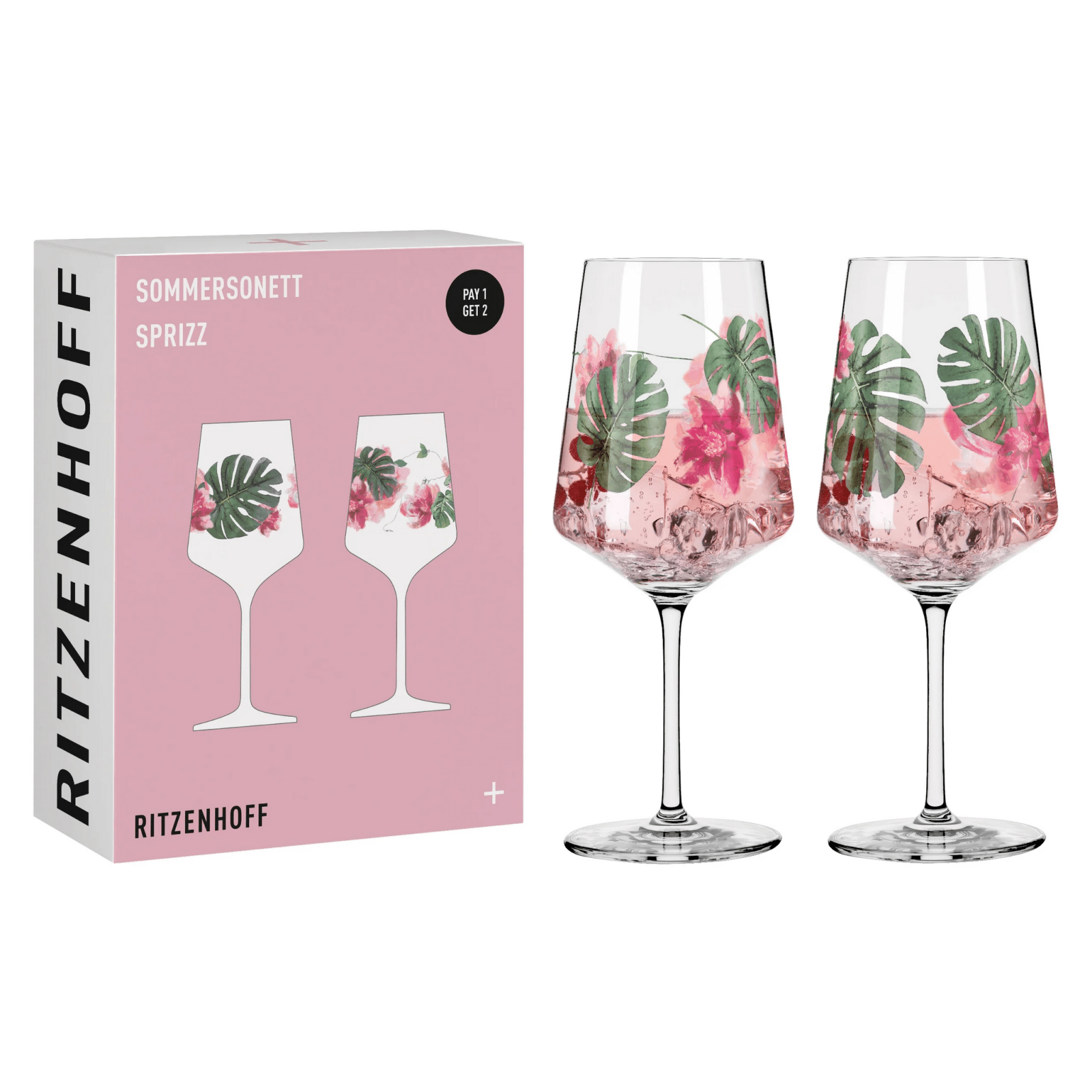 Ritzenhoff Sommersonett Vinglas 2 - p Monstera - Azalea Home
