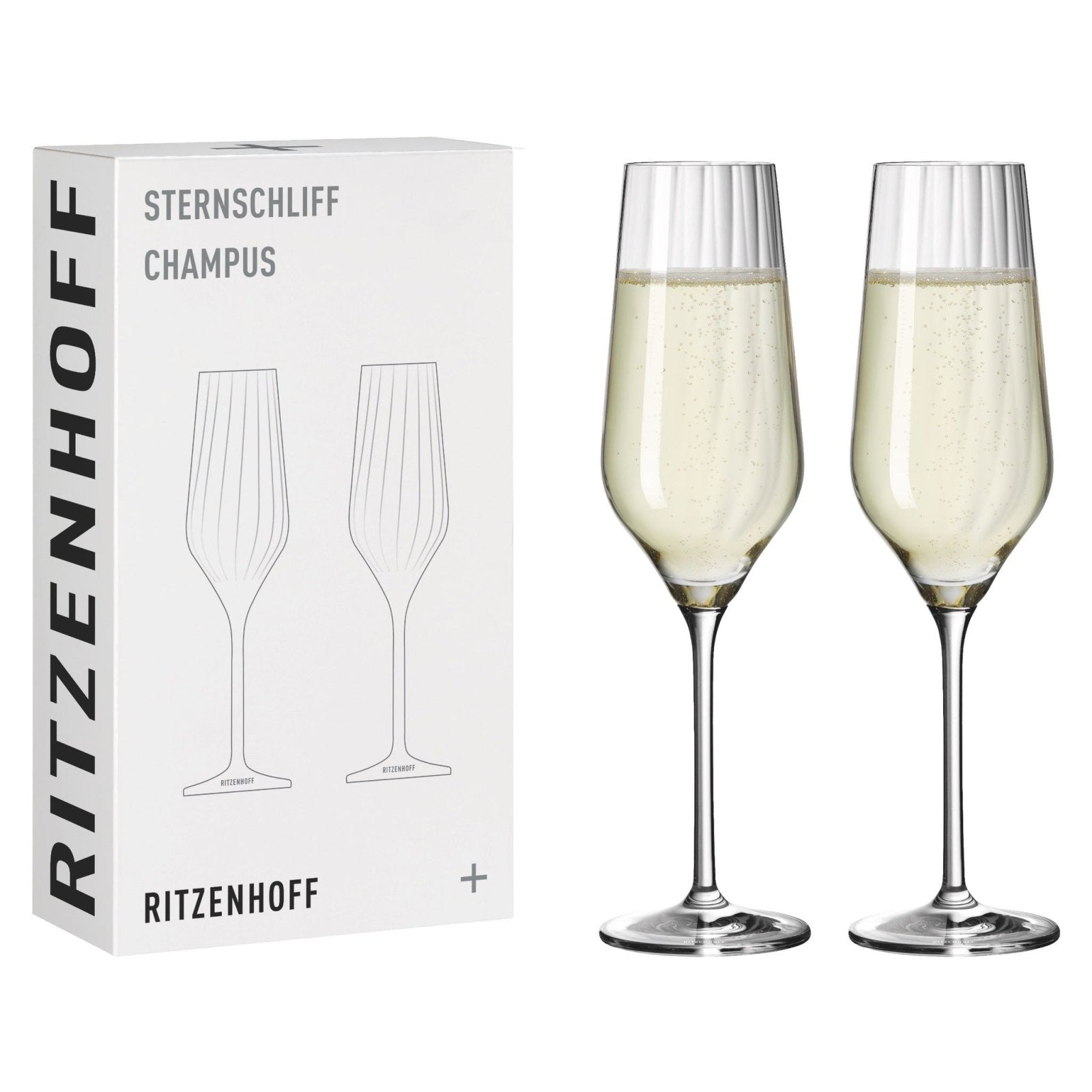 Ritzenhoff Sternschliff Champagneglas 2 - p - Azalea Home