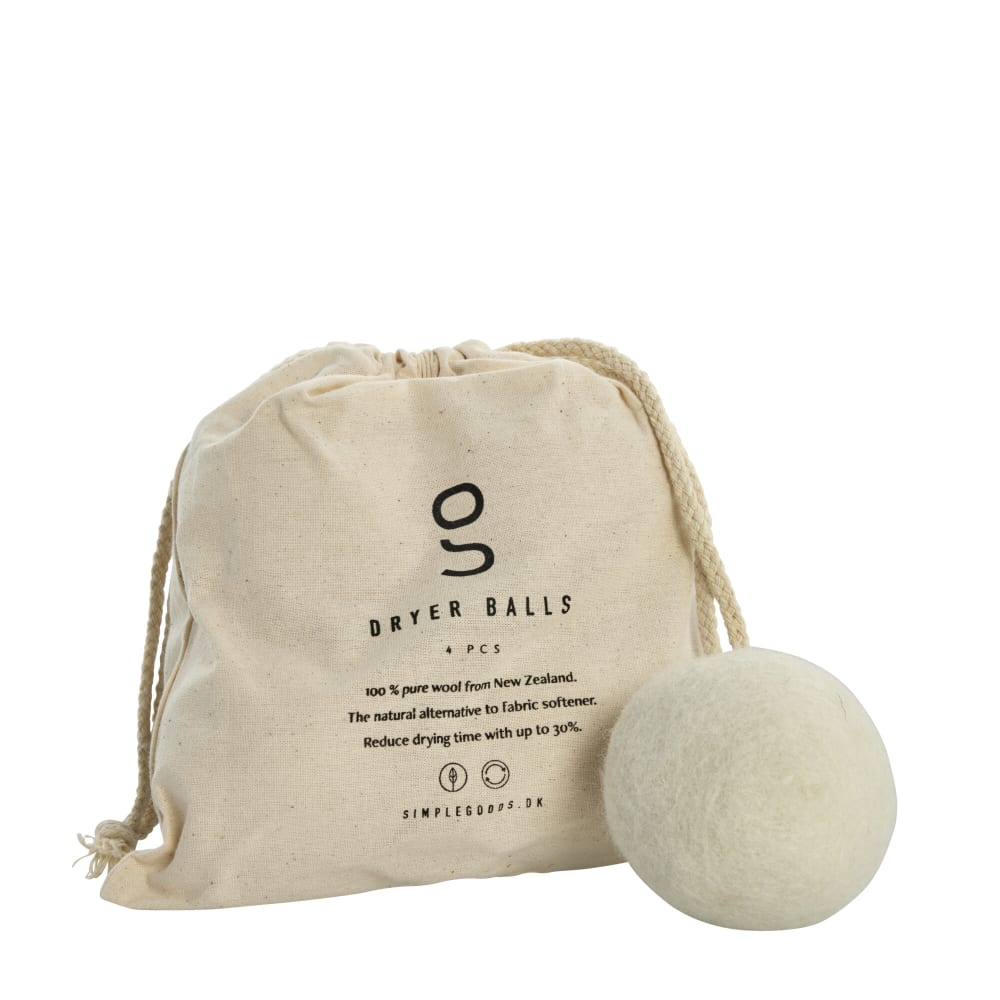 SIMPLE GOODS Torkbollar Ull 2 - Pack, Natur - Azalea Home