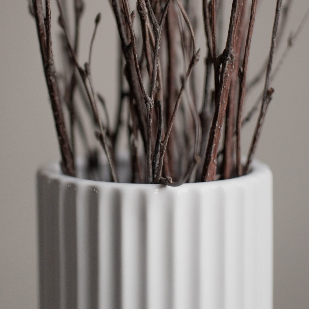 STRIPE Vas, shiny white