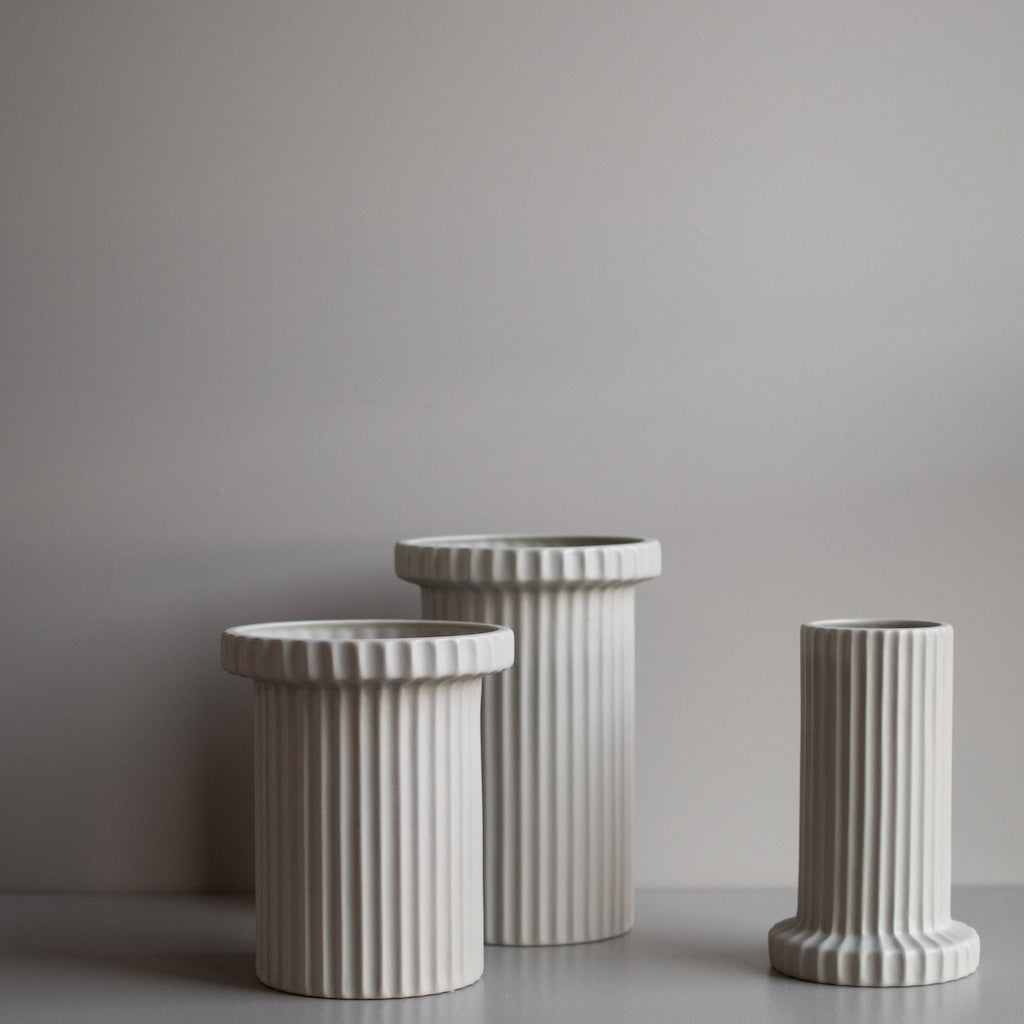 STRIPE POT Kruka sandy mole, small
