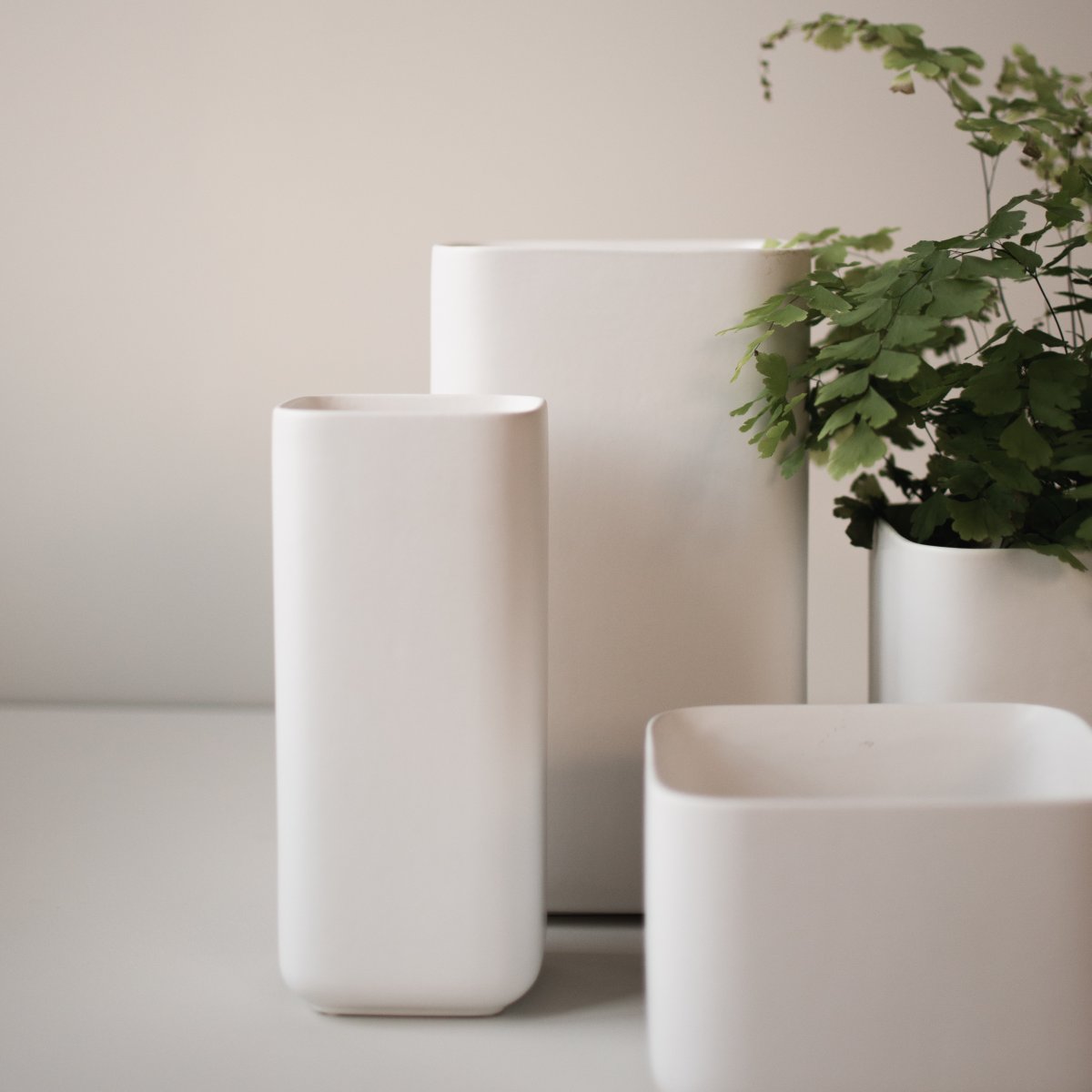 CUBE Kruka Large H25cm, Vit