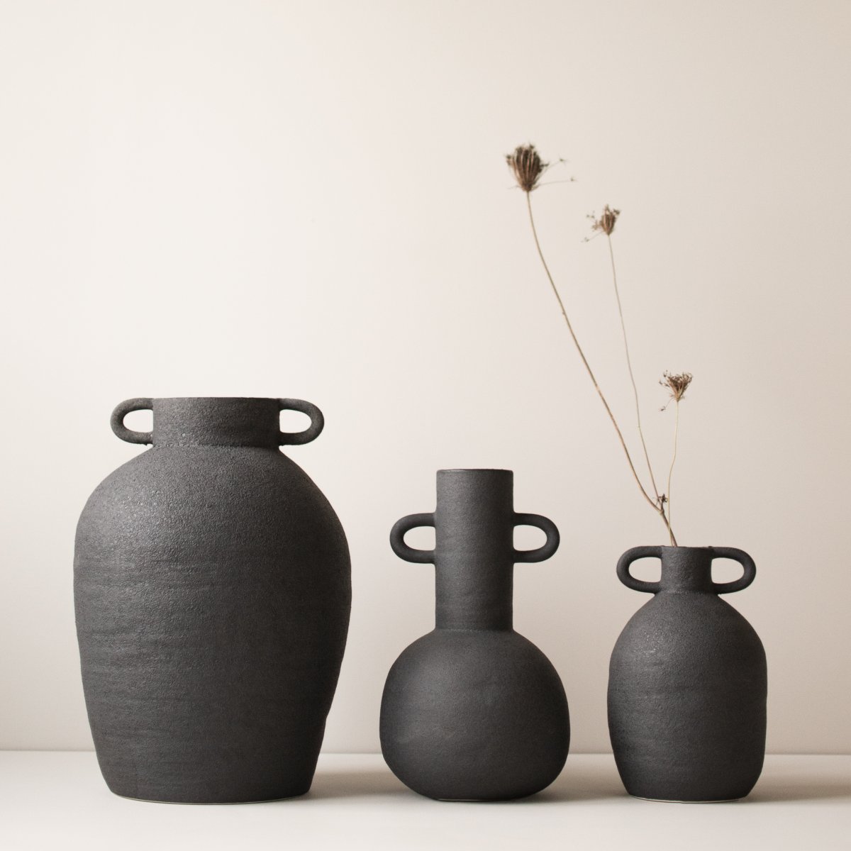 LONG Vas Medium H30cm, Svart