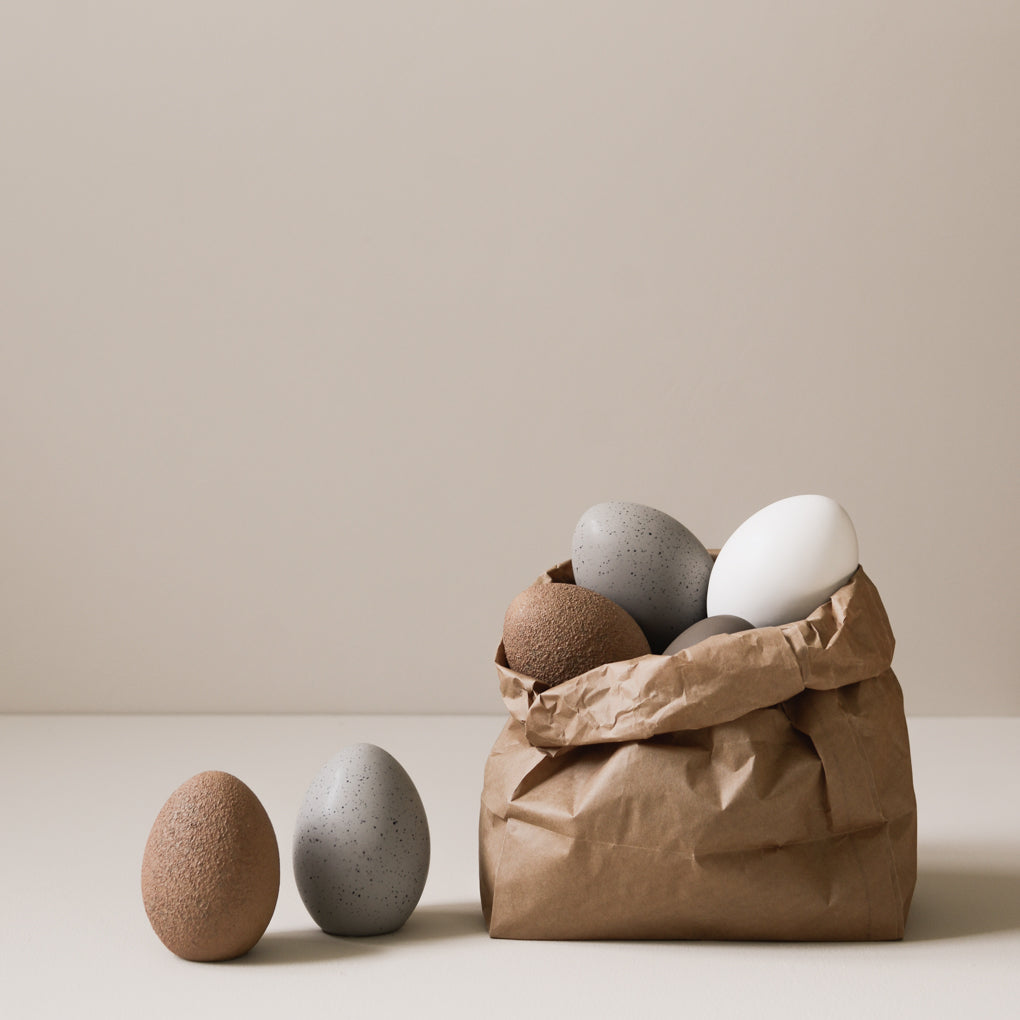 STANDING EGG Påskdekoration, Vit