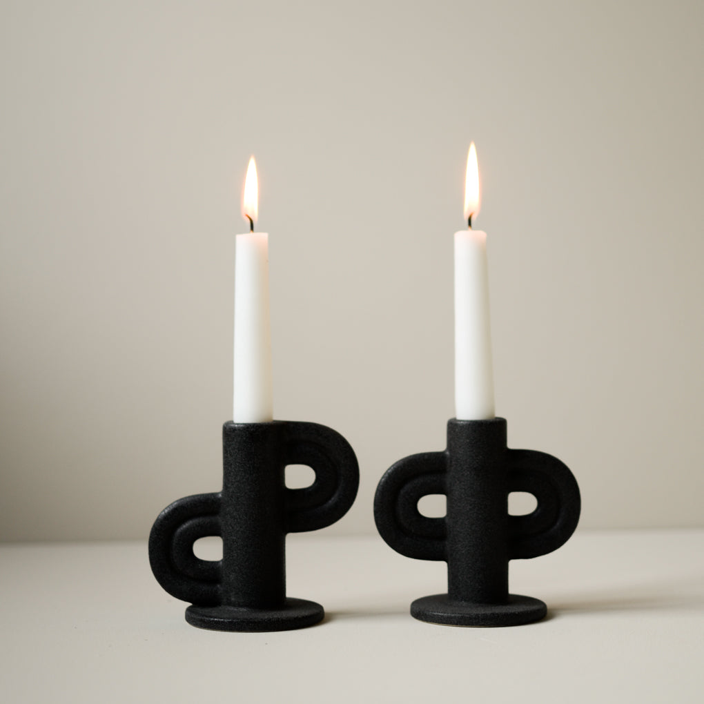 SWIRL Slide Ljusstake, black