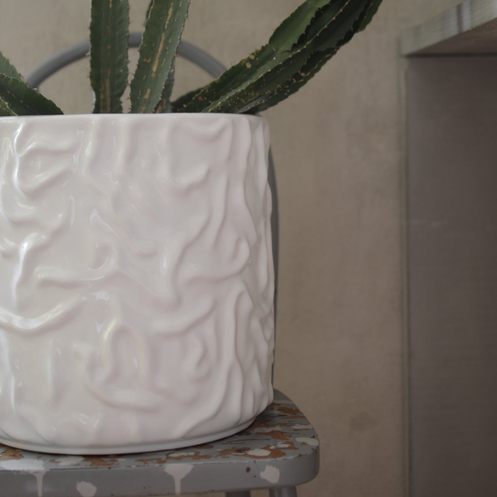 SWOON Kruka Ø31, shiny white