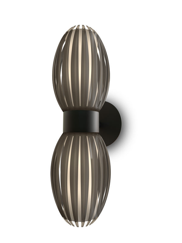 Vägglampa Tentacle Duo svart/rökfärgad