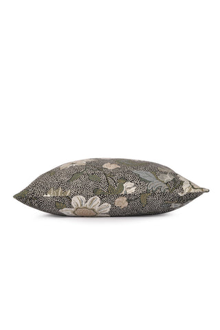 Flower Linen Kuddfodral 50x50cm, Svart