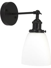 Kappa vägglampa Svart, Opal 14cm