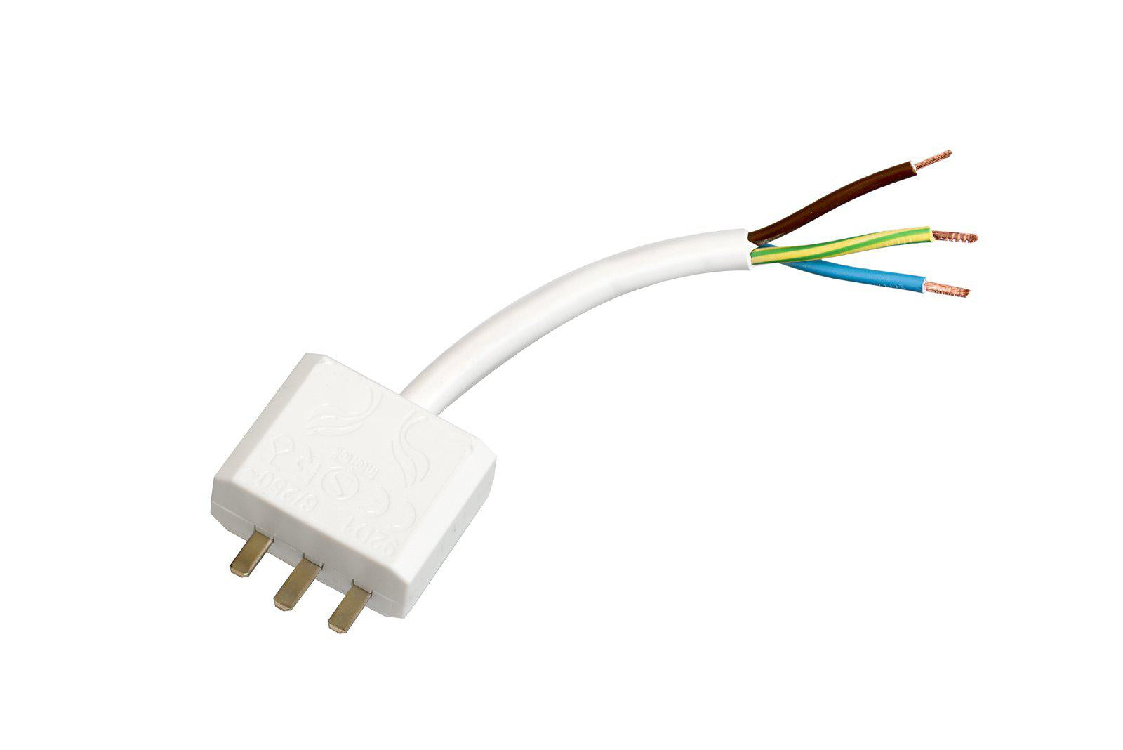 Takkontakt DCL 20cm kabel Jordad