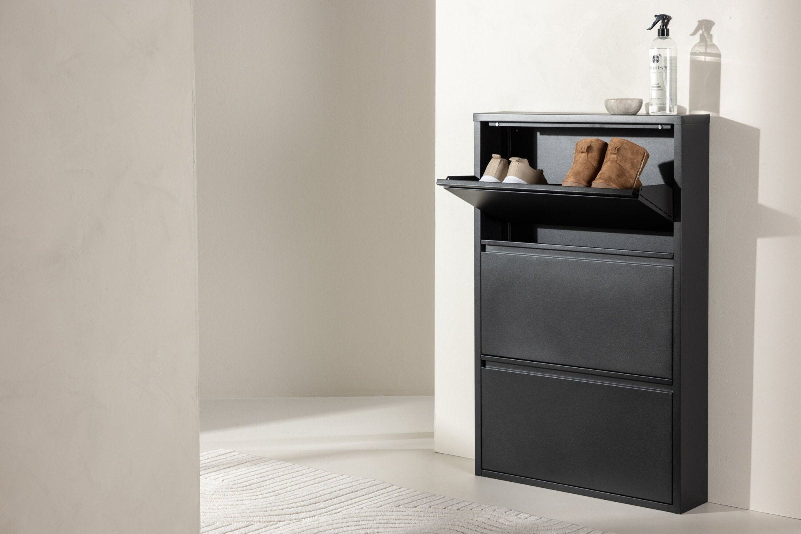 Venture Home Bonito Skoställ 60 x 15, Svart - Azalea Home
