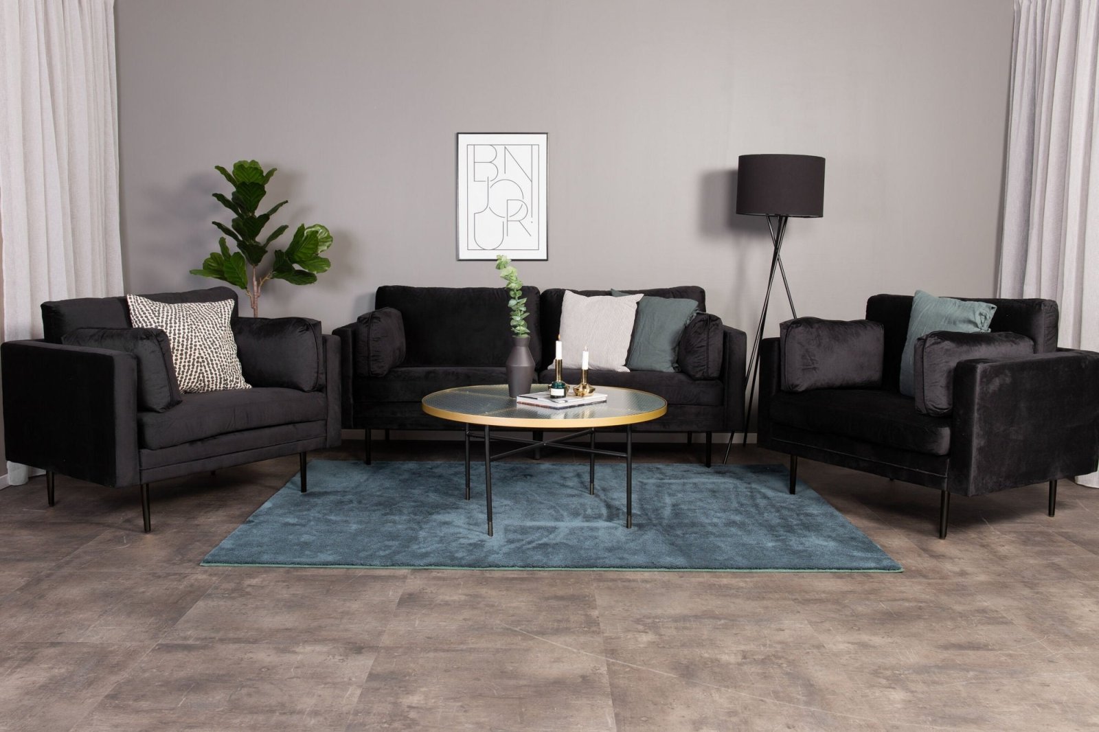 Venture Home Boom 3 - sits soffa, Svart - Azalea Home