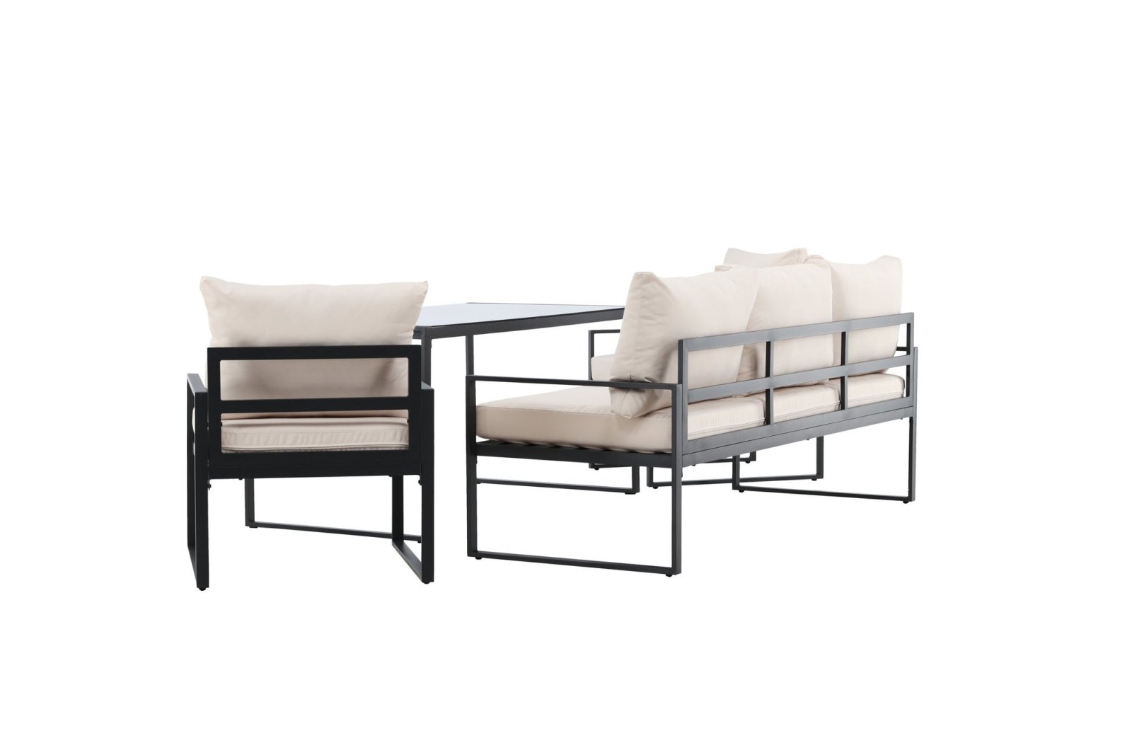 Venture Home Catania Soffgrupp utomhus, Svart / Beige - Azalea Home