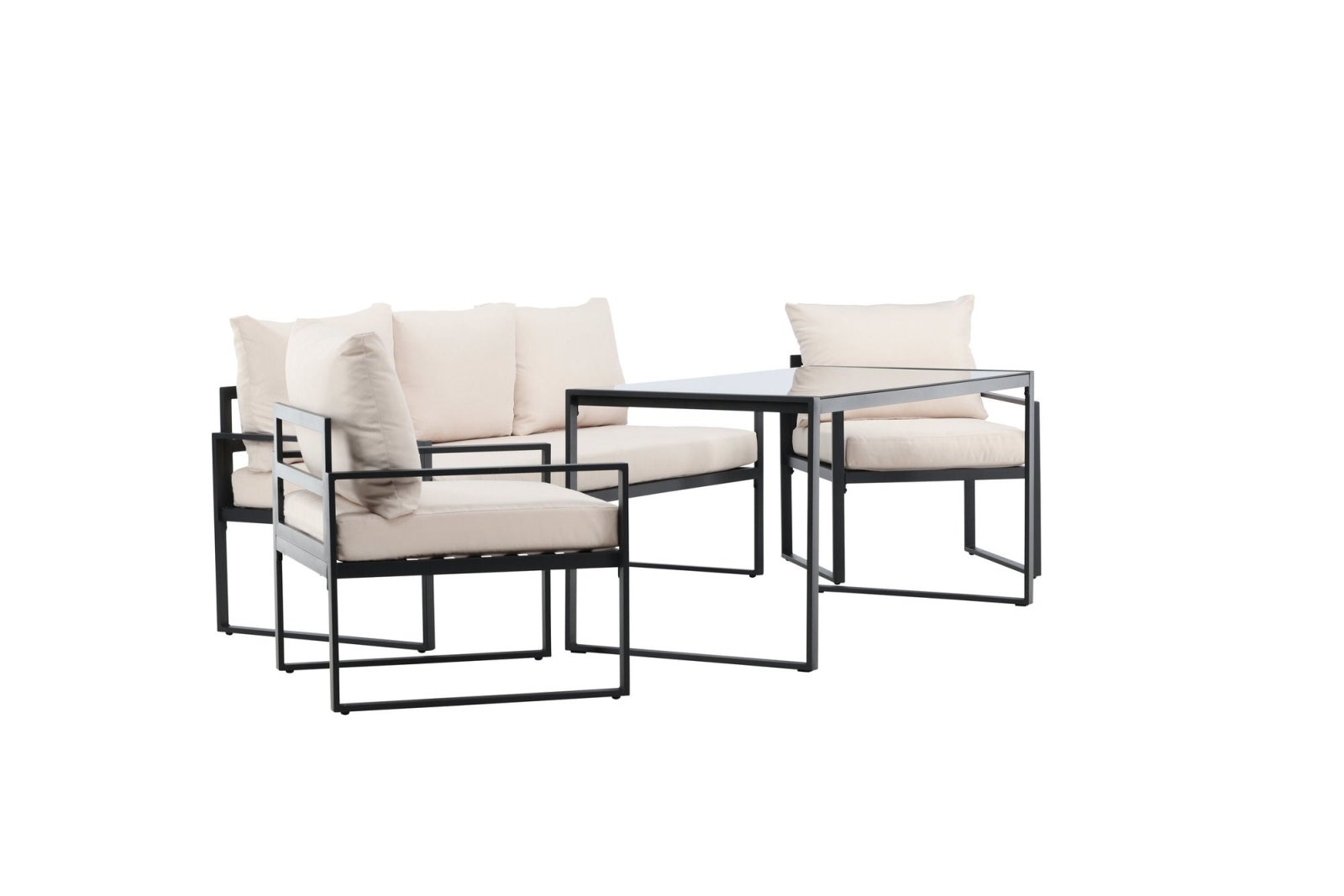 Venture Home Catania Soffgrupp utomhus, Svart / Beige - Azalea Home