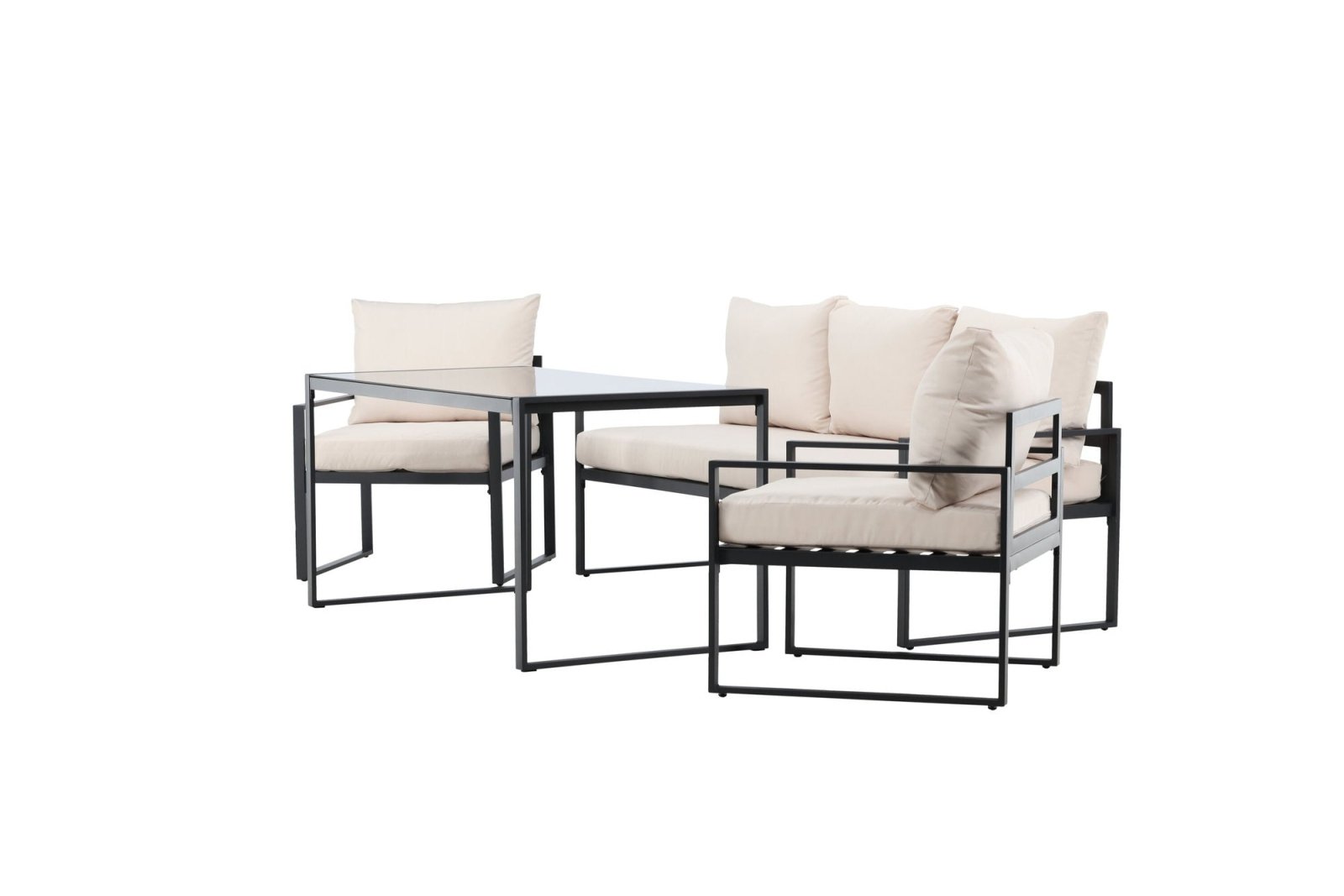 Venture Home Catania Soffgrupp utomhus, Svart / Beige - Azalea Home