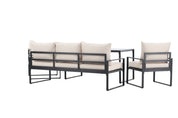 Venture Home Catania Soffgrupp utomhus, Svart / Beige - Azalea Home