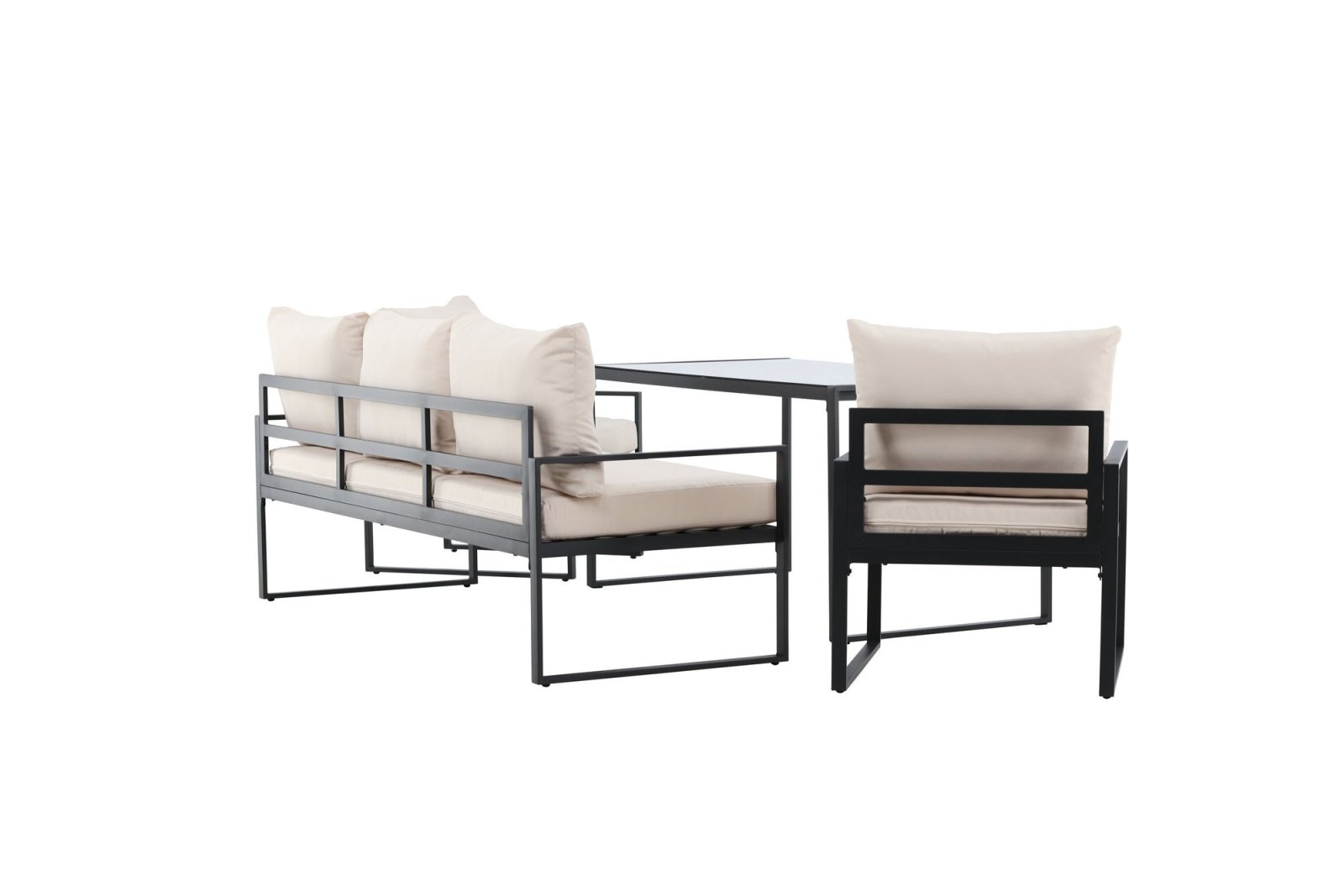 Venture Home Catania Soffgrupp utomhus, Svart / Beige - Azalea Home