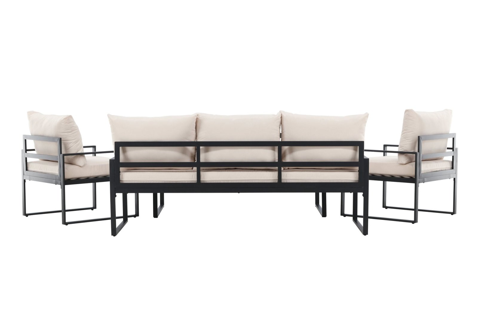 Venture Home Catania Soffgrupp utomhus, Svart / Beige - Azalea Home