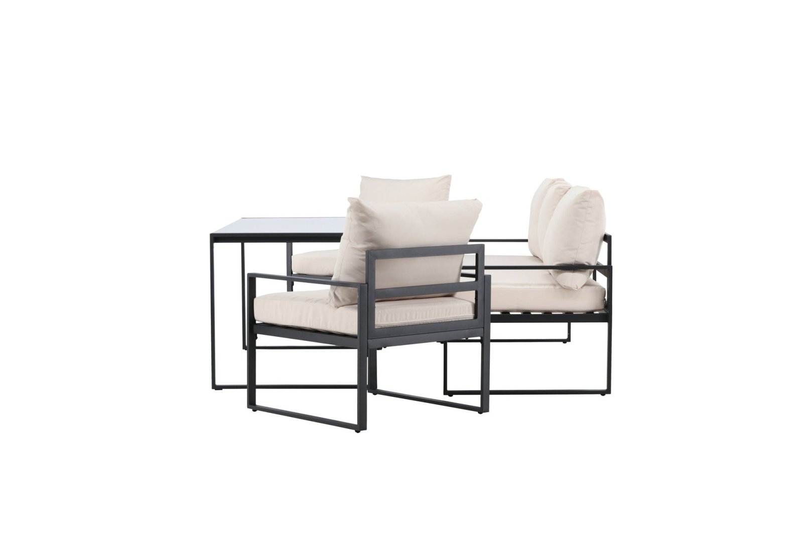 Venture Home Catania Soffgrupp utomhus, Svart / Beige - Azalea Home