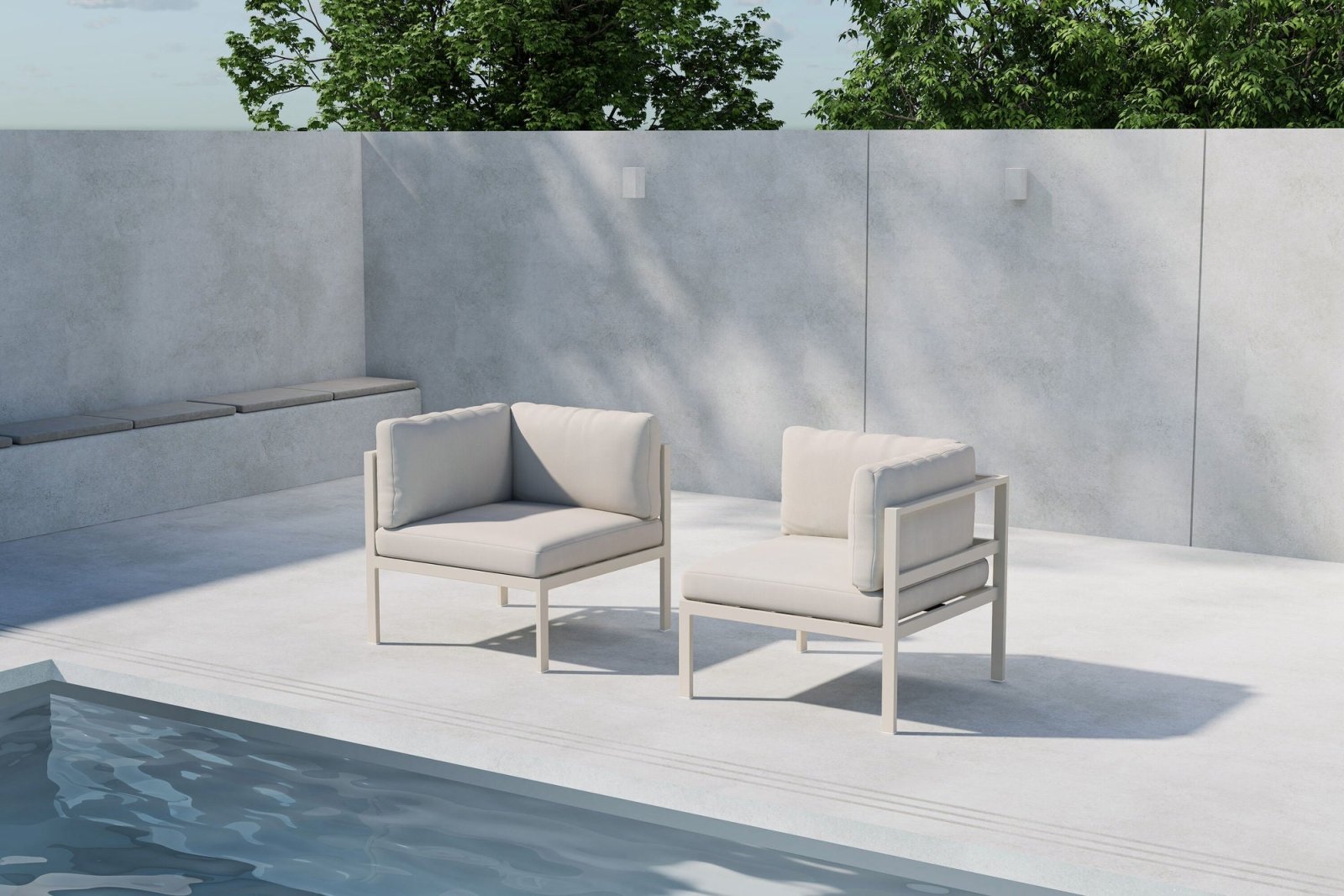 Venture Home Copacabana Soffmodul Hörn, Beige - Azalea Home