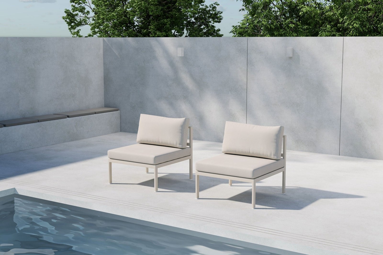 Venture Home Copacabana Soffmodul Mitten, Beige - Azalea Home