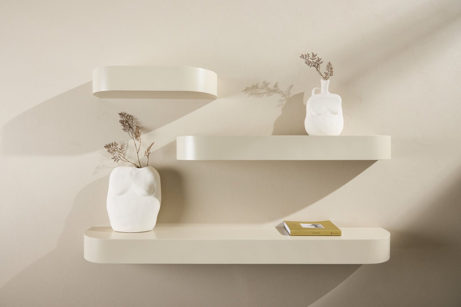 Venture Home Glow Hyllor 3 - Pack, Beige - Azalea Home