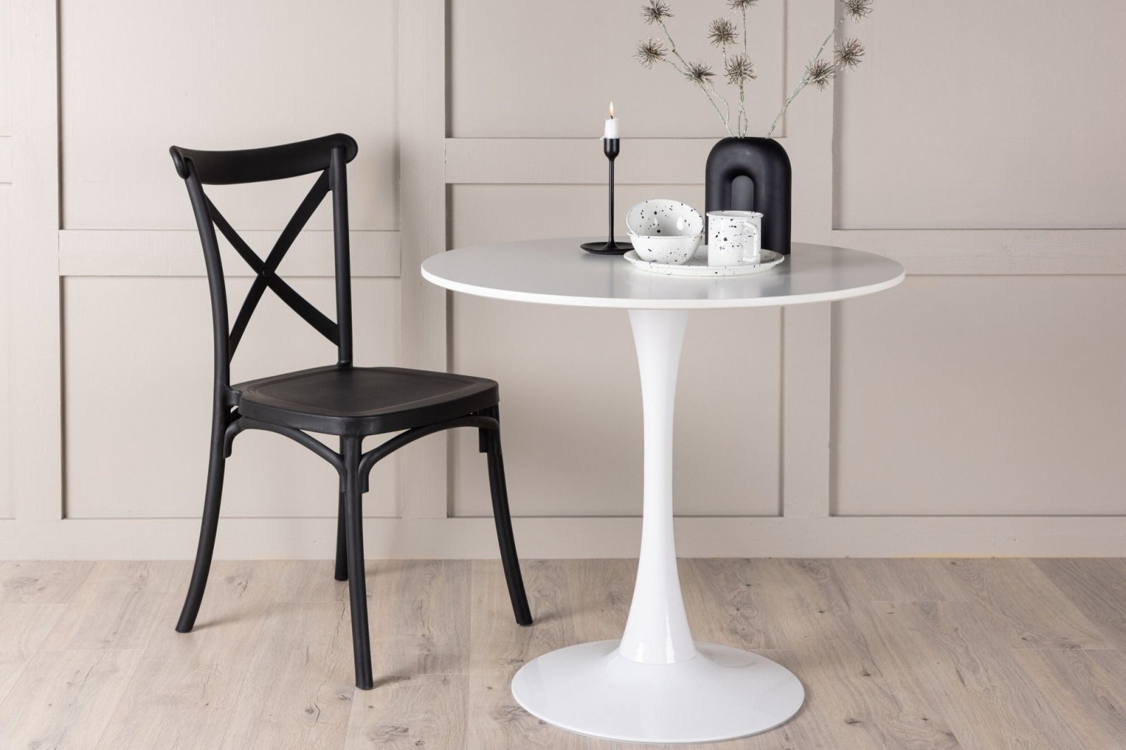 Venture Home Hamden Runt matbord ø80, Vit - Azalea Home