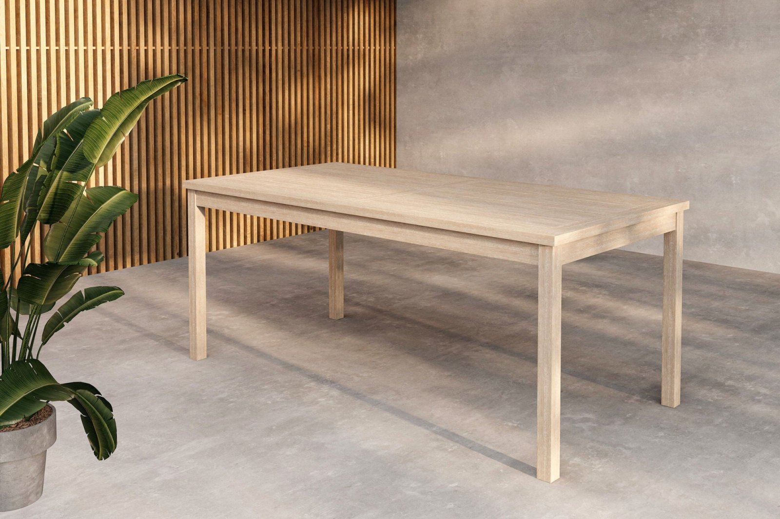 Venture Home Kenya Trädgårdsbord 180x90, Vitputsad - Azalea Home