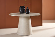 Venture Home Lanzo Matbord ø120, Beige - Azalea Home