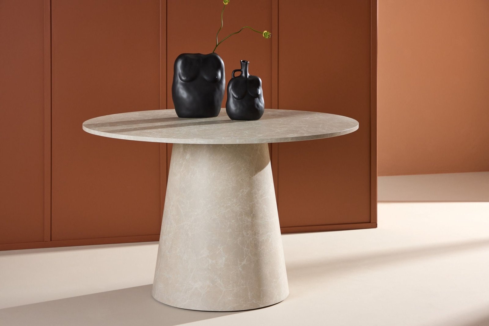 Venture Home Lanzo Matbord ø120, Beige - Azalea Home