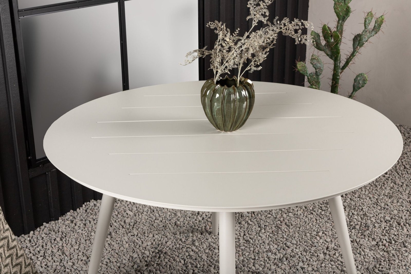 Venture Home Lina Utebord ø120, Beige - Azalea Home