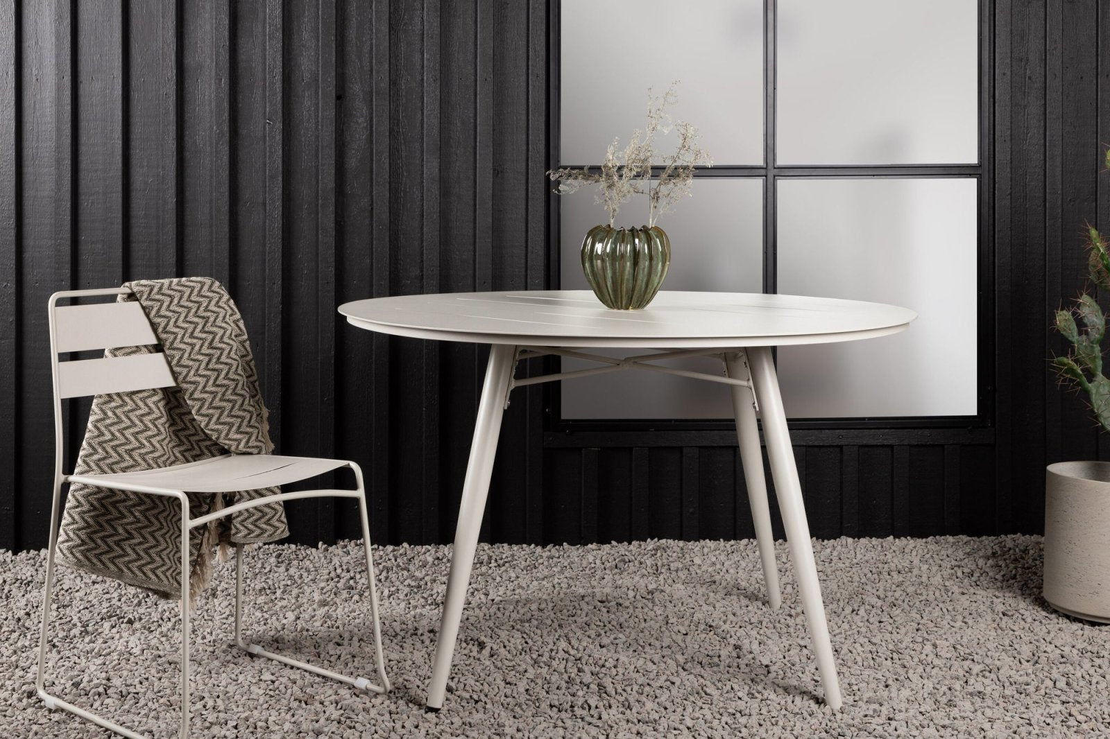 Venture Home Lina Utebord ø120, Beige - Azalea Home