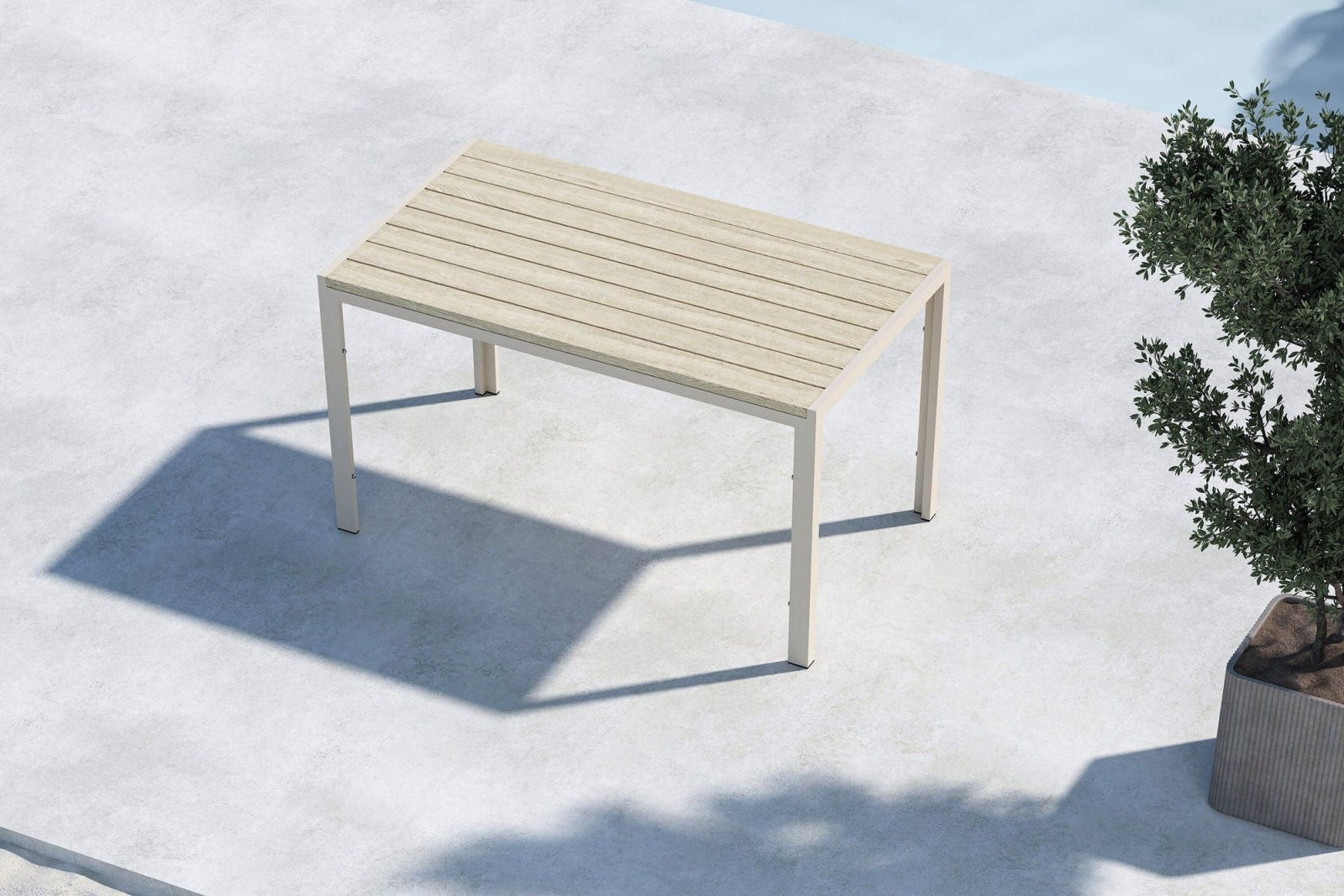 Venture Home Mirko Trädgårdsbord 140x80, Beige - Azalea Home