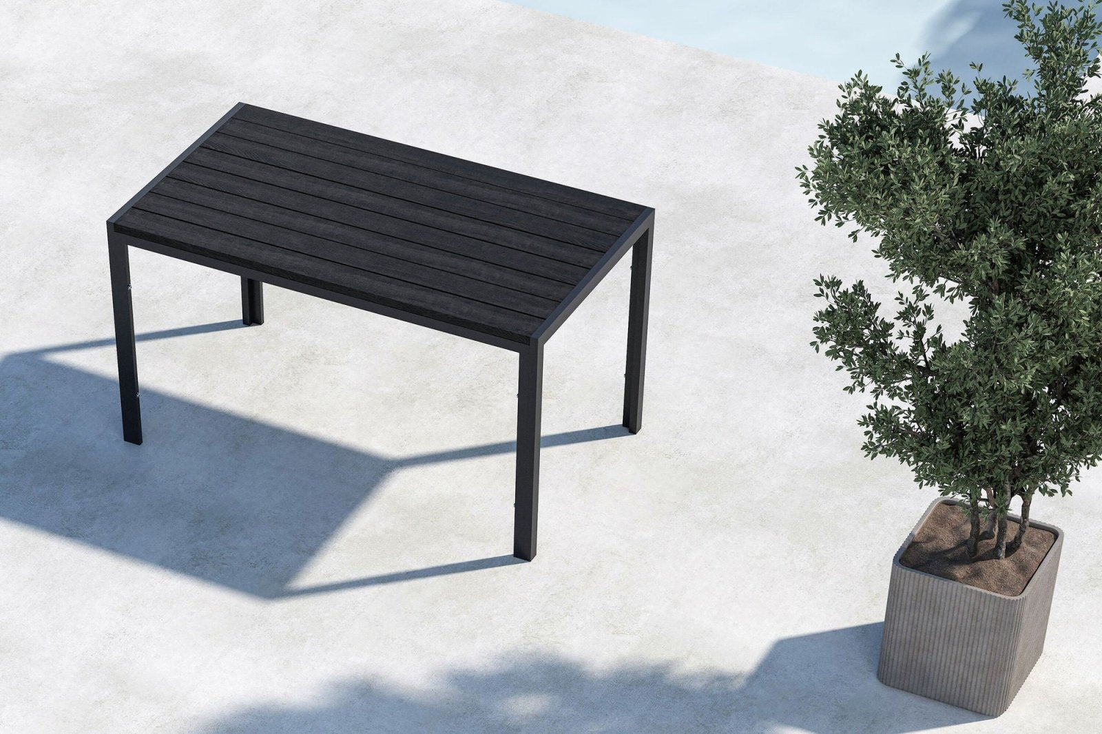 Venture Home Mirko Trädgårdsbord 140x80, Svart - Azalea Home