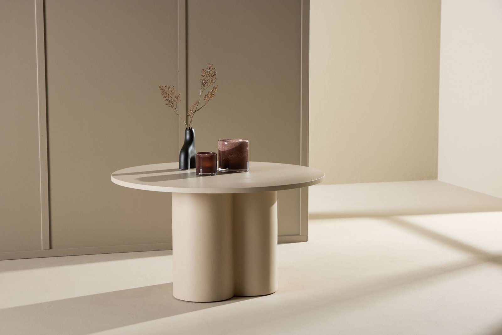 Venture Home Olivia Soffbord ø80, Beige - Azalea Home