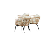 Venture Home Ortigia Loungegrupp, Svart / Natur - Azalea Home