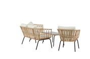 Venture Home Ortigia Loungegrupp, Svart / Natur - Azalea Home