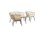 Venture Home Ortigia Loungegrupp, Svart / Natur - Azalea Home