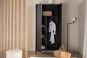 Venture Home Piring Garderob 85 x 183, Svart - Azalea Home