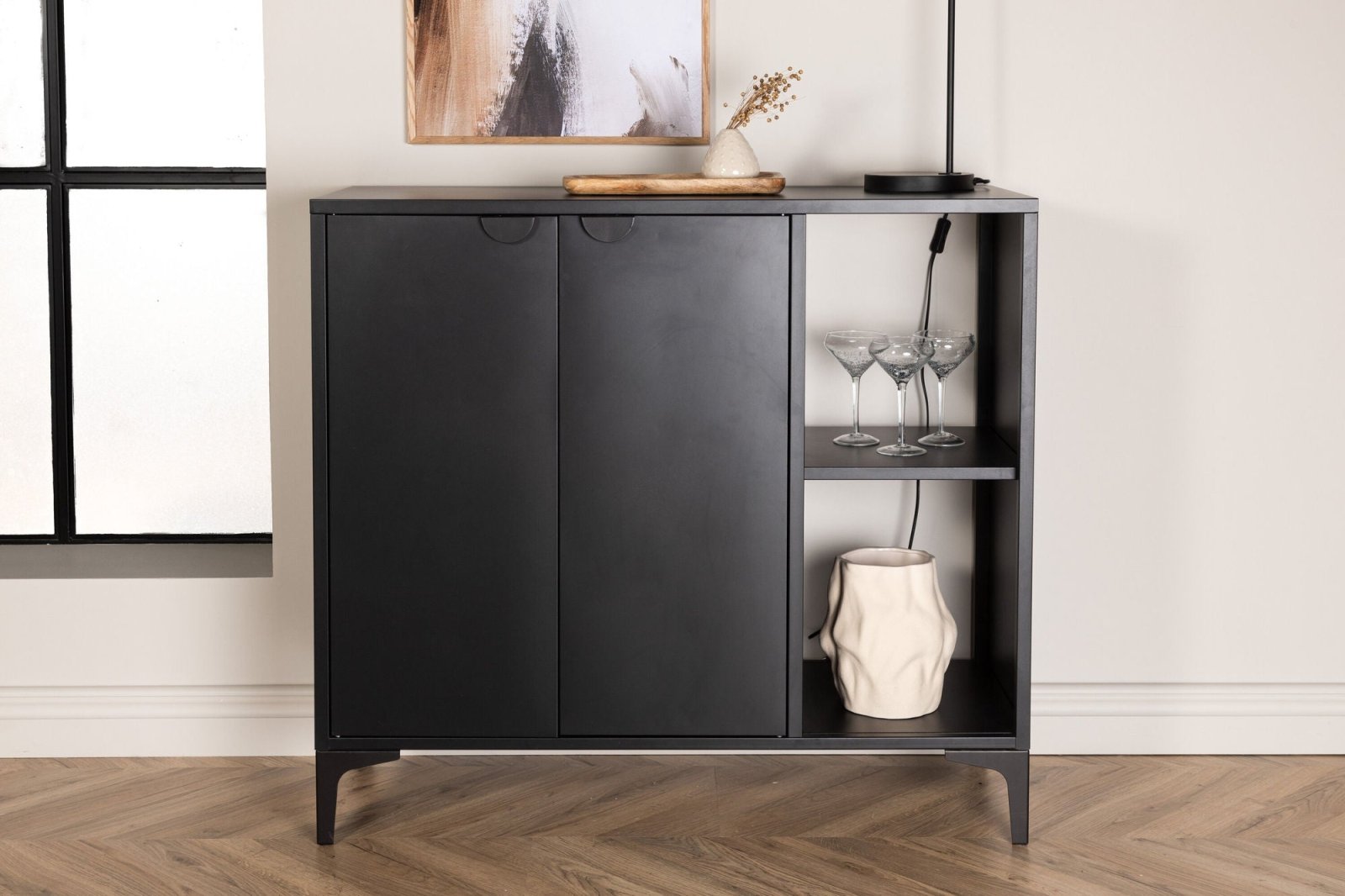 Venture Home Piring Skåp 110 x 100, Svart - Azalea Home