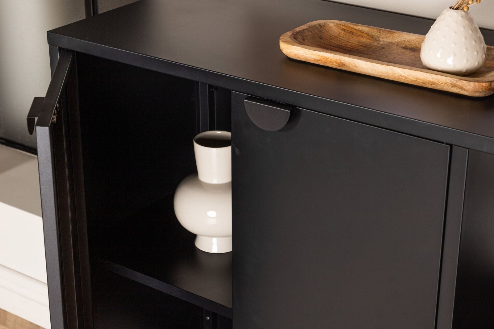 Venture Home Piring Skåp 110 x 100, Svart - Azalea Home