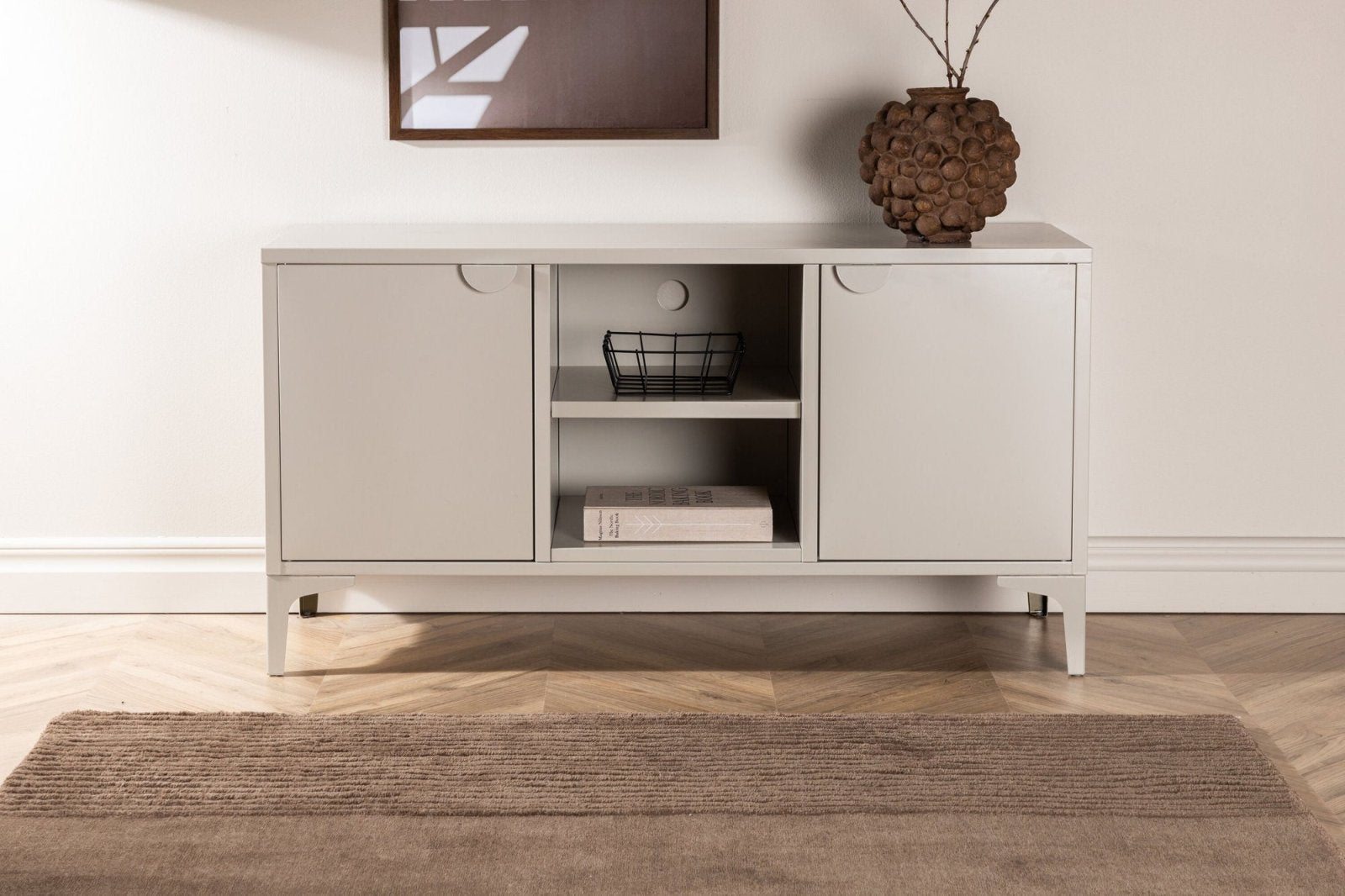 Venture Home Piring TV - bänk 120 x 63, Beige - Azalea Home
