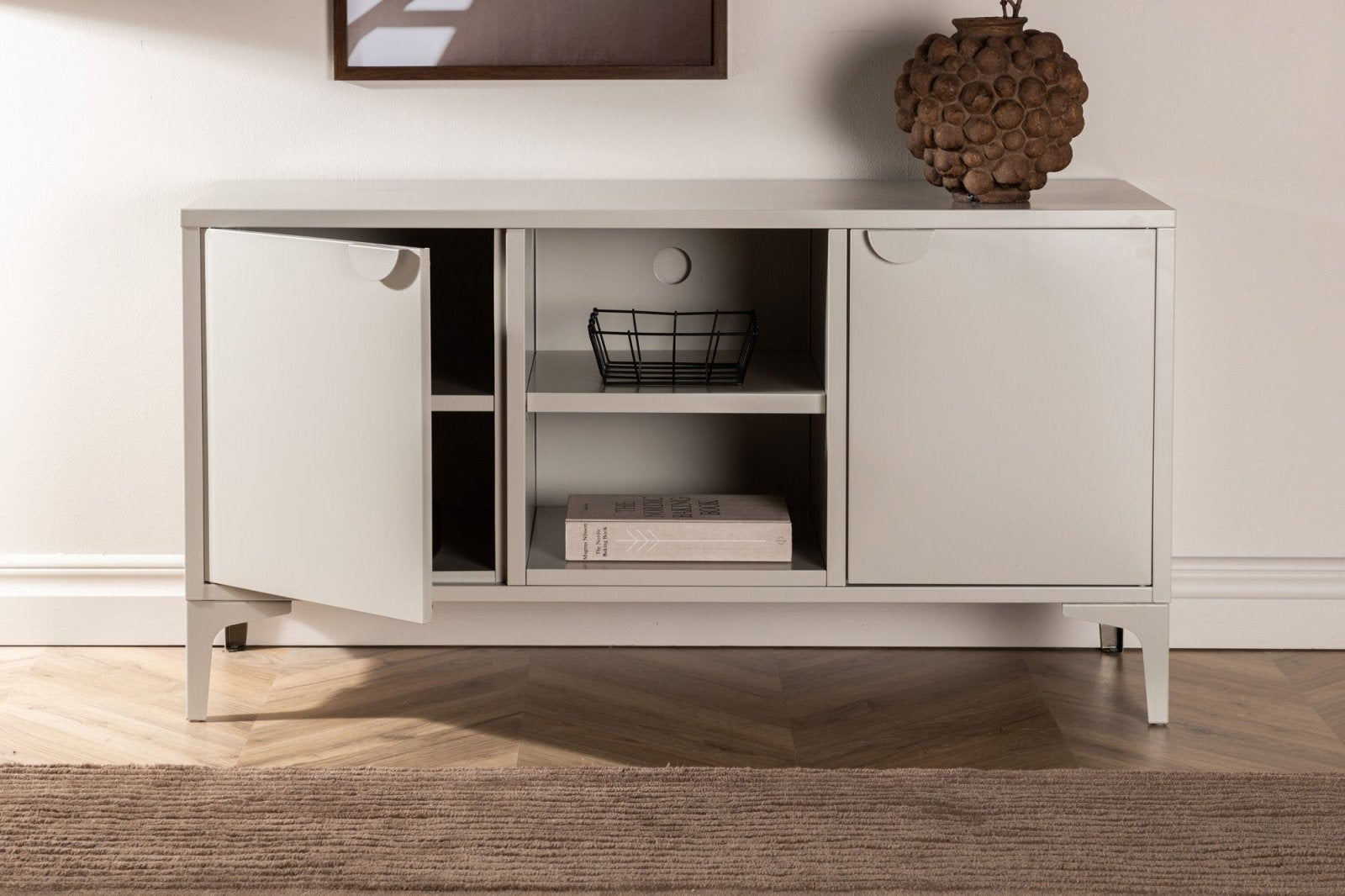 Venture Home Piring TV - bänk 120 x 63, Beige - Azalea Home