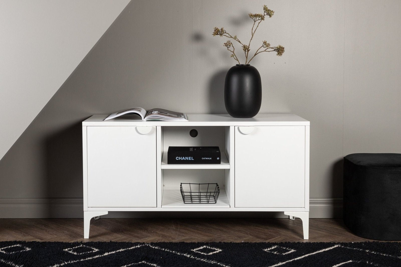 Venture Home Piring TV - bänk 120 x 63, Vit - Azalea Home
