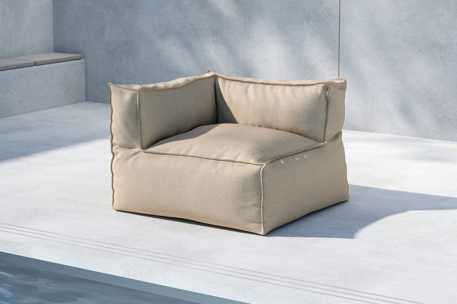 Venture Home Rambo Loungestol Ute, Beige - Azalea Home