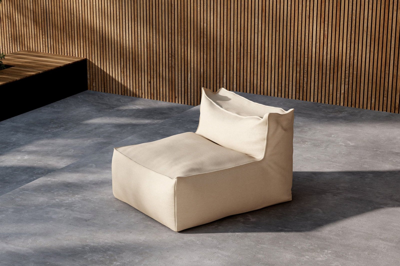 Venture Home Rambo Loungestol Ute, Beige - Azalea Home